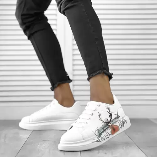 Adidasi barbati casual albi FCL8031   N11-1