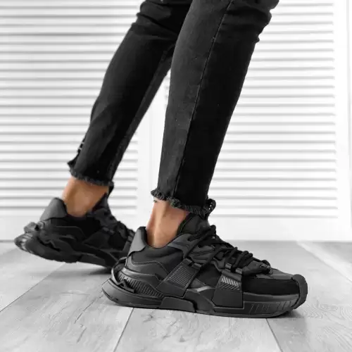 Adidasi barbati casual negri H2301 T56-2