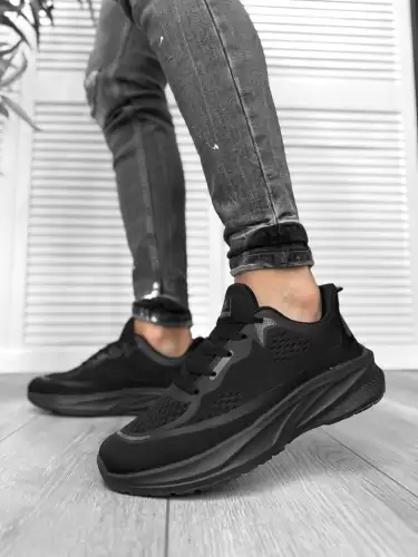 Adidasi barbati  din panza  negri A400 N15-3