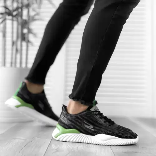 Adidasi barbati  negri din panza L3083 N11-3