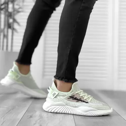 Adidasi barbati verzi din panza L3082 T5-2