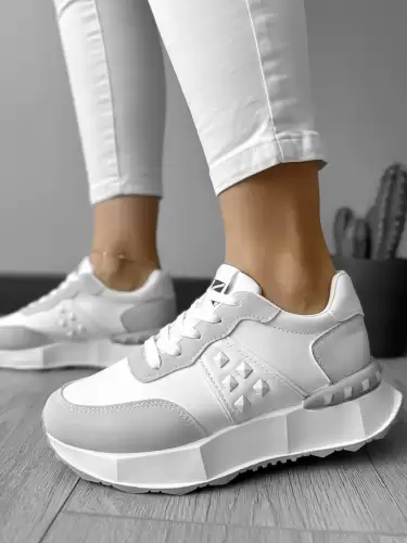 Adidasi dama casual albi A01 T7-3