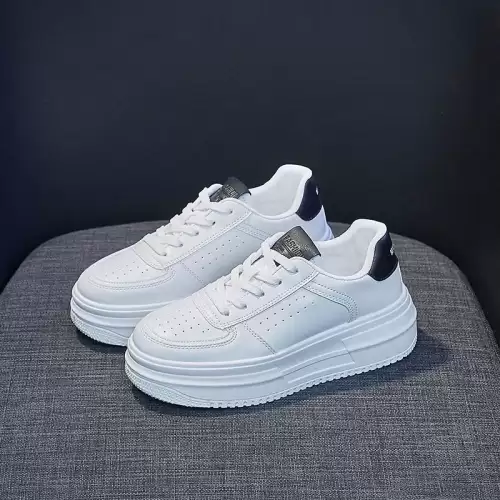 Adidasi dama casual albi cu negru MX8802