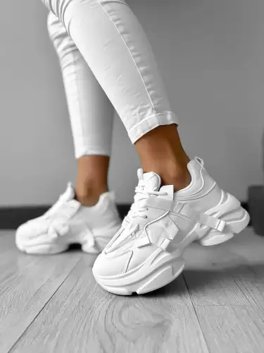 Adidasi dama casual albi LA239 T53-3