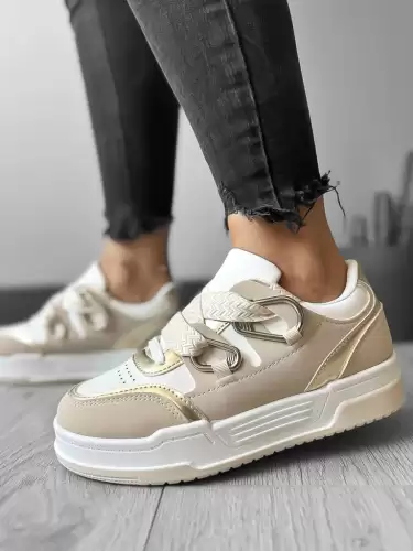 Adidasi dama casual bej 6455 N8-4