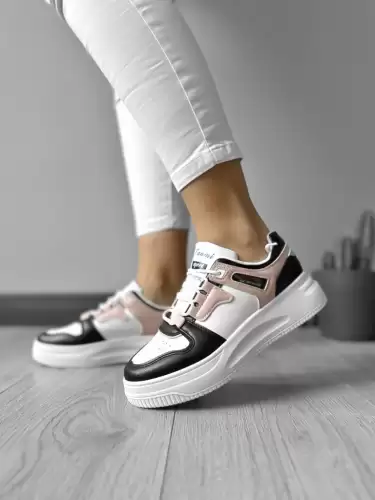 Adidasi dama casual cu talpa inalta  negri CL2407  T53-3