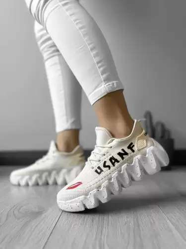 Adidasi dama casual din panza  bej H28 N12-2