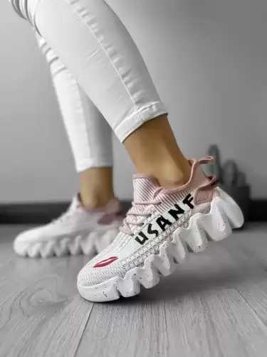 Adidasi dama casual din panza  roz H28 N12-2