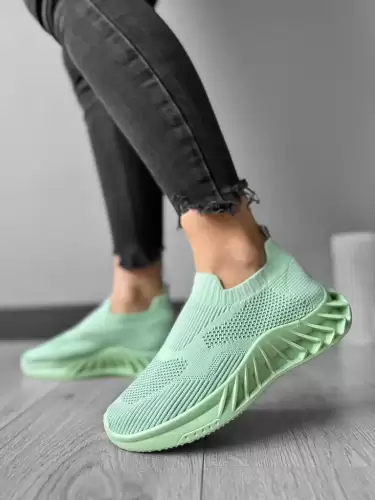 Adidasi dama casual din panza verzi 90 N7-2