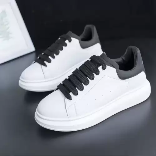 Adidasi unisex vip albi cu sireturi negre  B03  T52-1