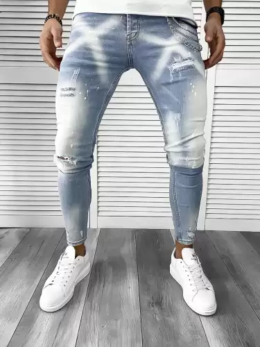 Blugi barbati conici albastri 253 D3-1.4