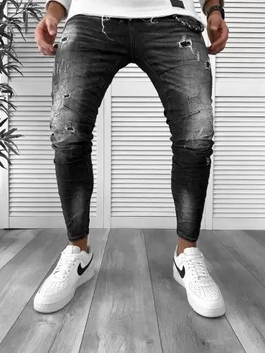 Blugi barbati conici negri 5802 B8-5