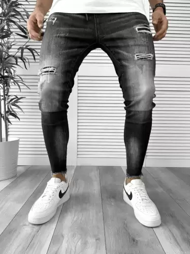 Blugi barbati conici negri 5806 H2-4