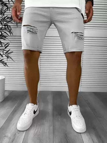 Blugi barbati scurti conici gri 12801 D3-3.3