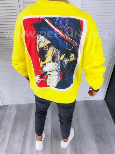 Bluza barbati oversize galbena K298 i13-3.3