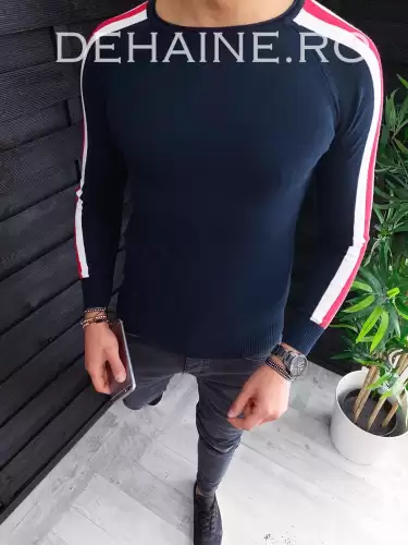 Bluza barbati slim fit bleumarin ZR 3653 Q-1