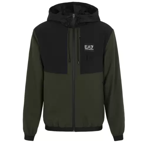 Bluza cu Fermoar EA7 M hoodie full zip nylon