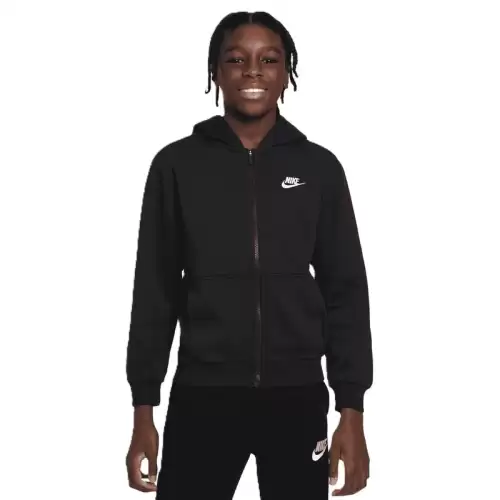Bluza cu fermoar Nike K NSW CLUB FLC HD FZ LS LBR