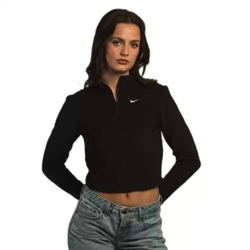 Bluza cu fermoar Nike W NSW PHNX PLSH HZ LS TOP