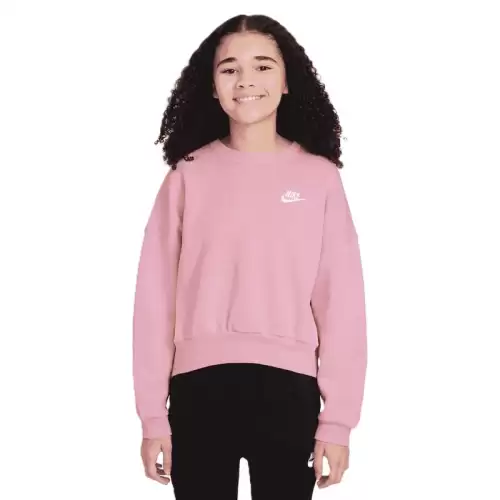 Bluza Nike G NSW CLUB FLC BXY CRW LBR