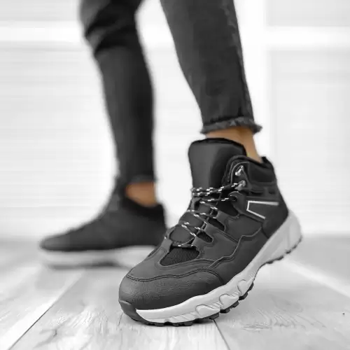 Bocanci barbati imblaniti negri M2204 T1-3