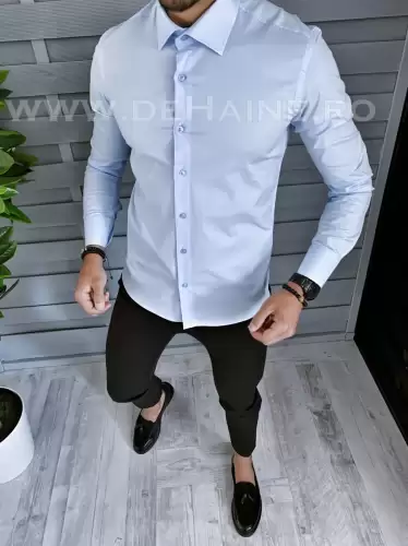 Camasa barbati bleu slim fit B1384 W14/ 61-5 E