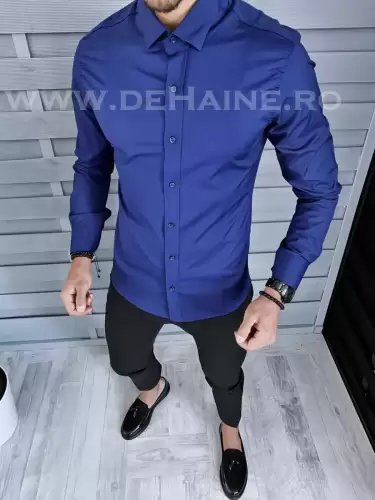 Camasa barbati bleumarin slim fit B1378