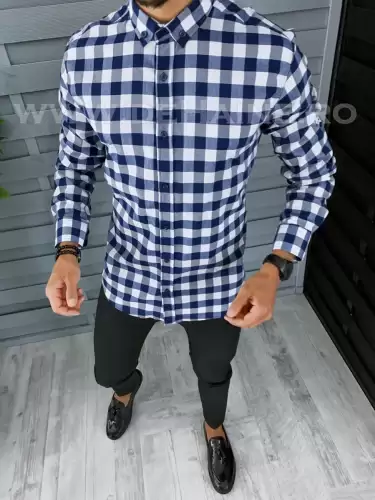 Camasa barbati in carouri slim fit B2130 P20-3.1