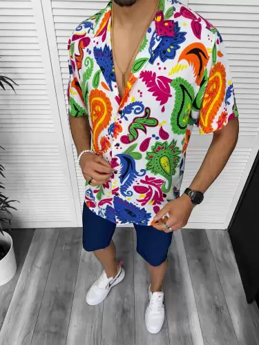 Camasa barbati PREMIUM maneca scusta cu imprimeu 13170 D4-3.3