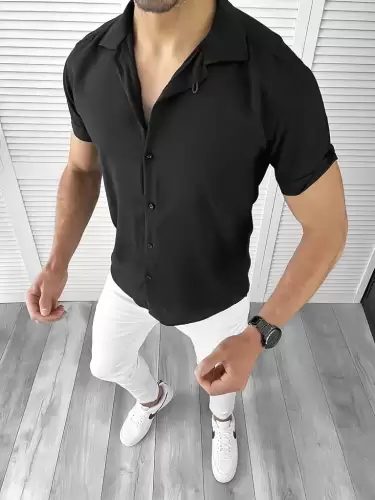 Camasa barbati slim fit neagra 10617 D4-4.3