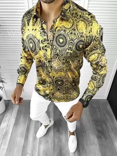 Camasa barbati slim fit pentru evenimente  95% Elastan   B5912  O4-2.1