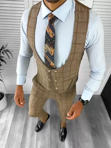 Compleu barbati maro Vesta + Pantaloni B1452 29-1