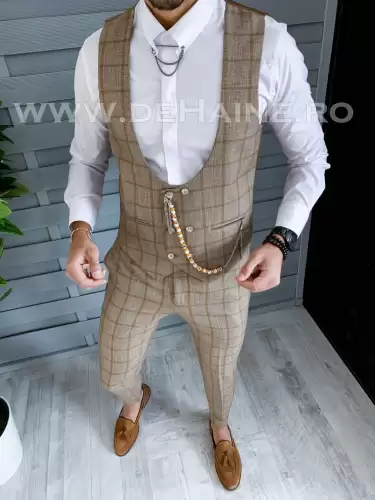 Compleu barbati maro Vesta + Pantaloni B1452 29-2