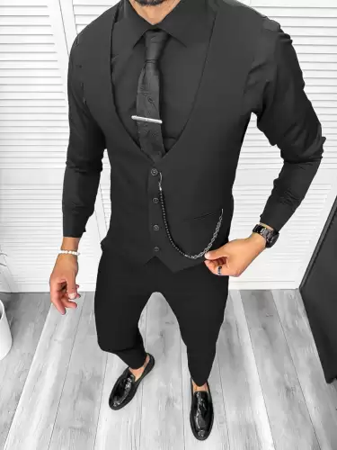 Compleu barbati negru Vesta + Pantaloni 13190