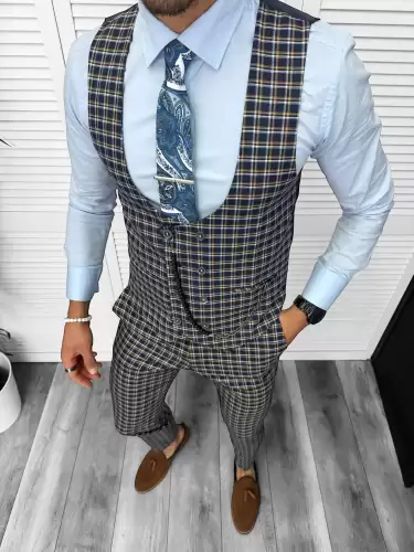 Compleu barbati  Vesta + Pantaloni B4177  V3-4