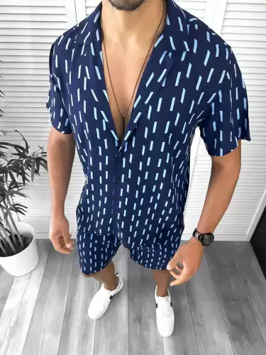 Compleu de vara camasa imprimeu  + pantaloni 12752 O2-2.2