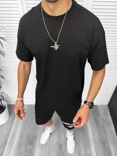 Compleu de vara negru tricou + pantaloni y250 O2-2.2