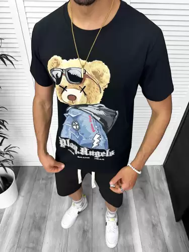 Compleu de vara tricou + pantaloni  negru  TS958 D6-1.3