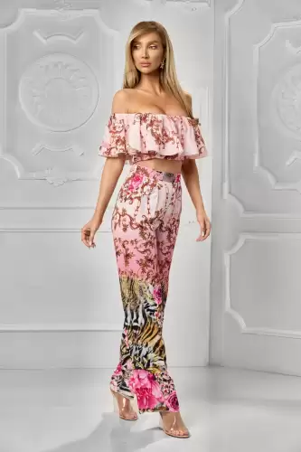 Compleu elegant din tesatura fluida