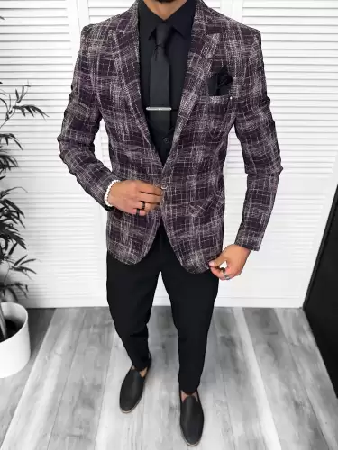 Costum barbati  slim fit sacou  pantaloni  vesta  cravata  batista 13201