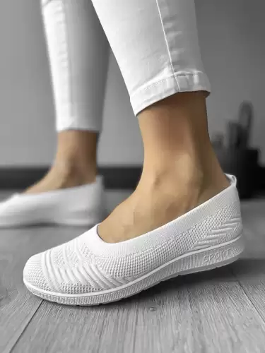 Espadrile dama casual albe CL15  T54-2