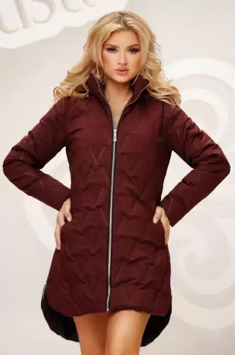 Geaca Artista din fas cu gluga si buzunare laterale