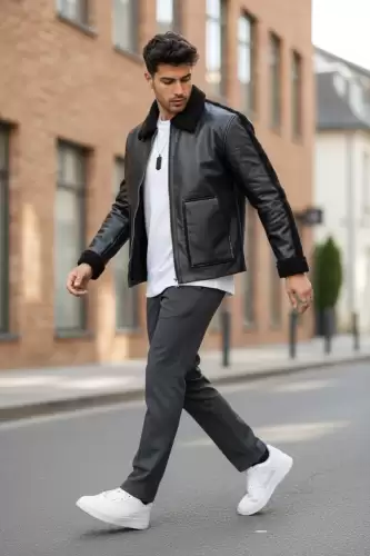 Geaca barbati de iarna neagra 13414