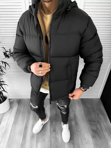 Geaca barbati de iarna neagra 2317 125-5