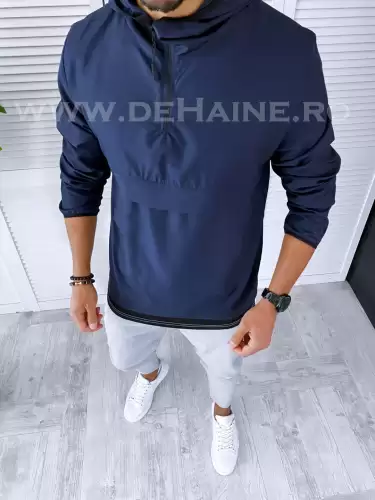 Geaca barbati de toamna bleumarin din fas subtire B2370 O4-1