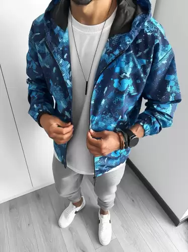 Geaca barbati de toamna cu imprimeu din fas subtire 12174  P20-4.1