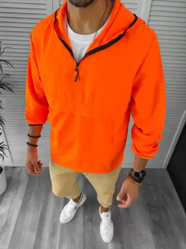 Geaca barbati de toamna din fas subtire portocalie B3344