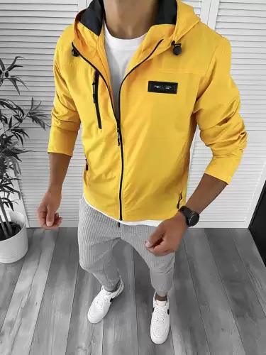 Geaca barbati de toamna mustar din fas subtire 12335 I15-1.2