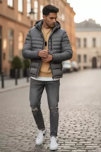 Geaca barbati gri 5208