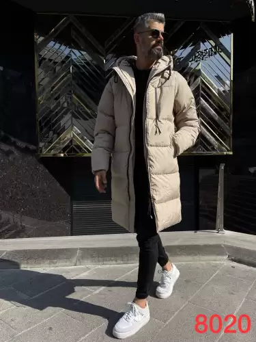 Geaca barbati groasa bej de iarna B9729 E